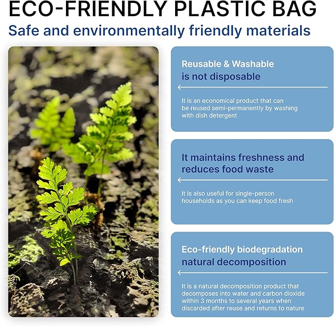 Freshpack 247 Roll 25×35 cm (~3.6 L) – Tear-Off Freezer Bags on a Roll, Reusable Food Storage Bags, Helps Keep Food Fresh up to 3× Longer – Biodegradable, BPA-Free, UV-Shielded, SGS Tested