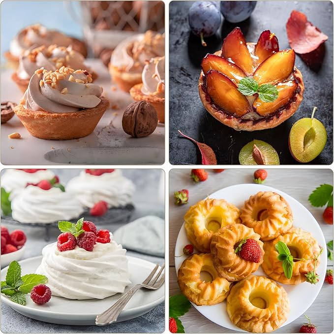 Mini Fluted Tube Cake Pan, 4 inch Small Cake Molds for Baking(6Pcs) with Flower Shape for Jello, Cake, Cupcakes and Bread