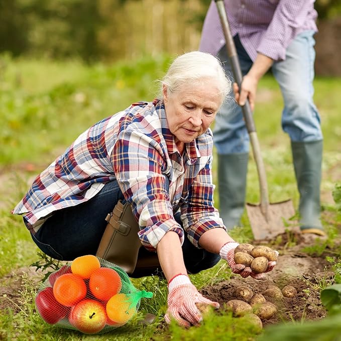 Windyun 500 Pcs 24/20/18/14 Inch Reusable Mesh Nylon Netting Bulk, Fits Storage Egg Vegetable Seafood Fruits Bags Grocery Bags (Green)