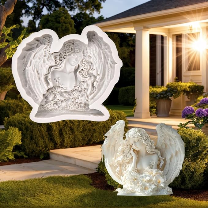 (Four-piece set) Moon angel, wing girl angel, DIY silicone mold, cake chocolate mold wedding cake decoration