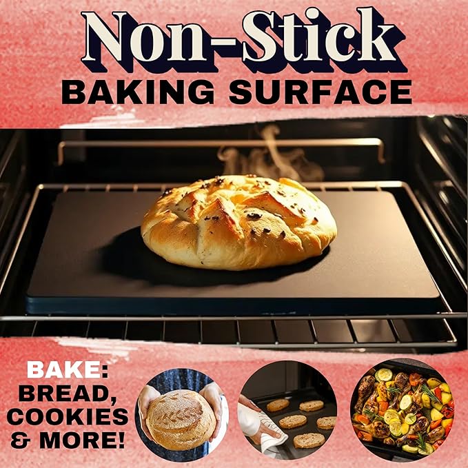 Reversible Ceramic Pizza Stone for Oven - Pizza Stones for Grill with Handles, Pizza Peel, Pizza Cutter, Dough Tool - Bread Baking Stone - 15 inch Ceramic Pizza Pan - Pizza Making Kit - Oven Stone