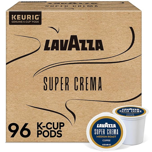 Lavazza Super Crema, Single Serve Keurig® K-Cup® Pods, Medium Espresso Roast Coffee, 96-Count Box