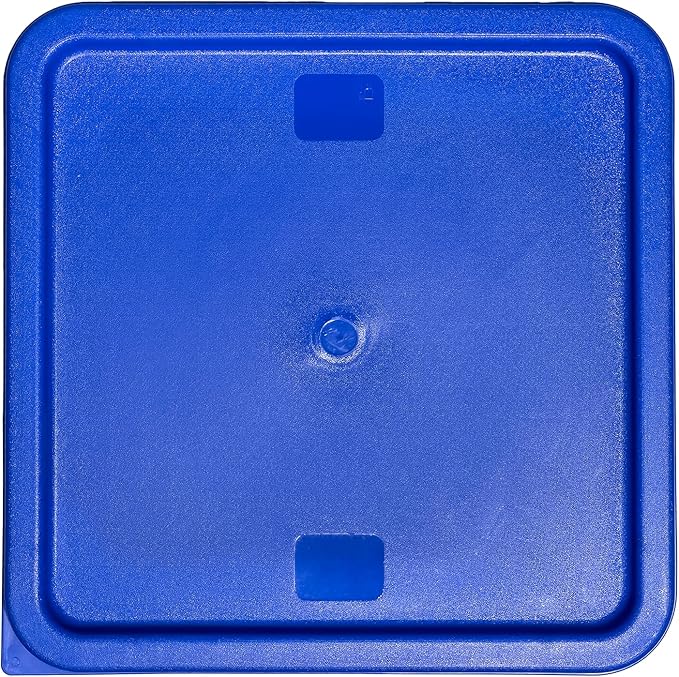 Tiger Chef 18 Quart Commercial Grade Clear Food Storage Square Polycarbonate Containers With Blue Lids 4 Pack