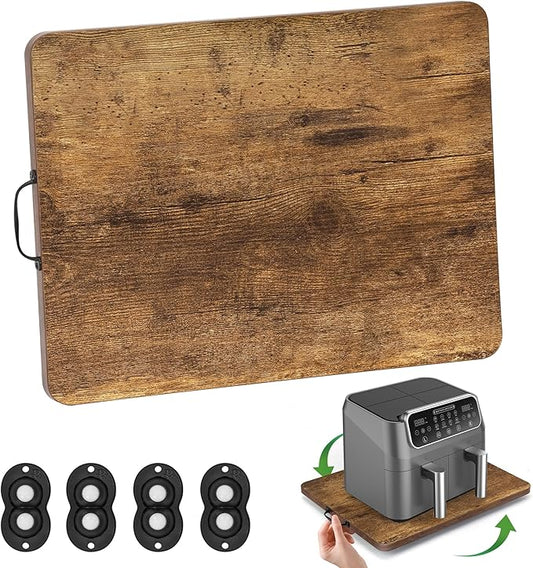 Appliance Slider, Sliding Tray for Coffee Maker, Coffee Pot Slider for Countertop, 360° Rolling Tray Appliance Slider for Kitchen Appliances- Rustic Brown (9.5” X 14”)