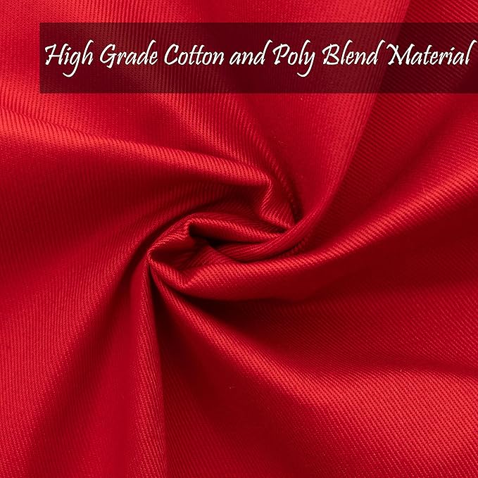 Christmas Red Cloth Dinner Napkins Kitchen Cloth Napkins 12 Pack 18X18 Inches Cotton Blend Soft Fabric with Hemmed Edges Washable Reusable Linen Napkins for Parties Setting Table Decor (Red) by PERLLI
