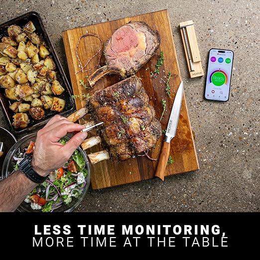 MEATER Pro: Smart Bluetooth Wireless Meat Thermometer Digital | 1000°F Heat Resistance | Long Range | Certified Accuracy | BBQ, Oven, Grill, Smoker, Air Fryer, Deep Fryer