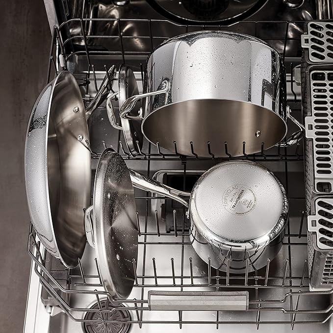 Tramontina Signature Tri-Ply Clad Stainless Steel 3-Quart Sauce Pan with Lid, Induction-Ready, Dishwasher-Safe, NSF-Certified, Made in Brazil