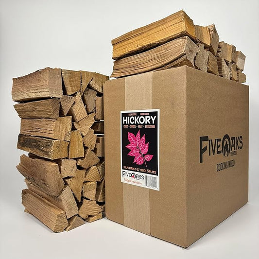 Pizza Oven Wood Kiln Dried Mini Split Hickory 8" inch Long for Cooking,Pizza Wood for Grilling or Smoking 1,248 cu. in. of Hickory