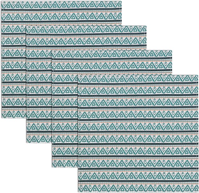 RUVANTI Cloth Napkins Set of 6 Cotton 100%, 18x18 Inches Napkins Cloth Washable, Soft, Absorbent. Cotton Napkins for Parties, Christmas, Thanksgiving, Weddings, Dinner Napkins Cloth - Kite