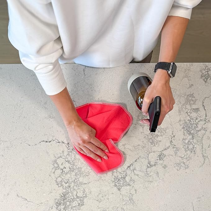 Reusable Paper Towels - 10 Pack - Roll of Washable Cotton Cloth Paper Towels - Paperless Reusable Napkins Cloth Washable - Absorbent + Long Lasting - Zero Waste Products - (Pink Power)