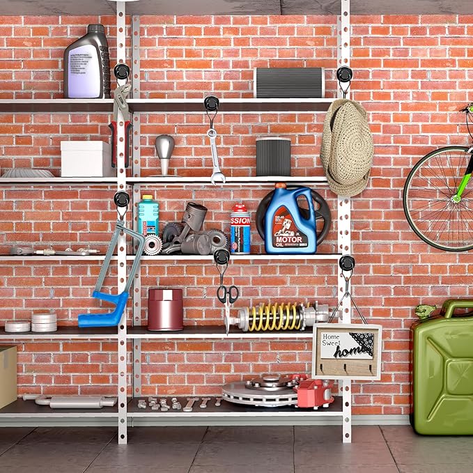 LOVIMAG Hooks, 75lbs+ Magnetic Magnet Hook 2025 Cruise Cabin Ship Essentials Heavy Duty Strong Refrigerator Fridge Hanging for Classroom Beach Vacation Kitchen Grills Home Mug Hanger (8 Pack), Black