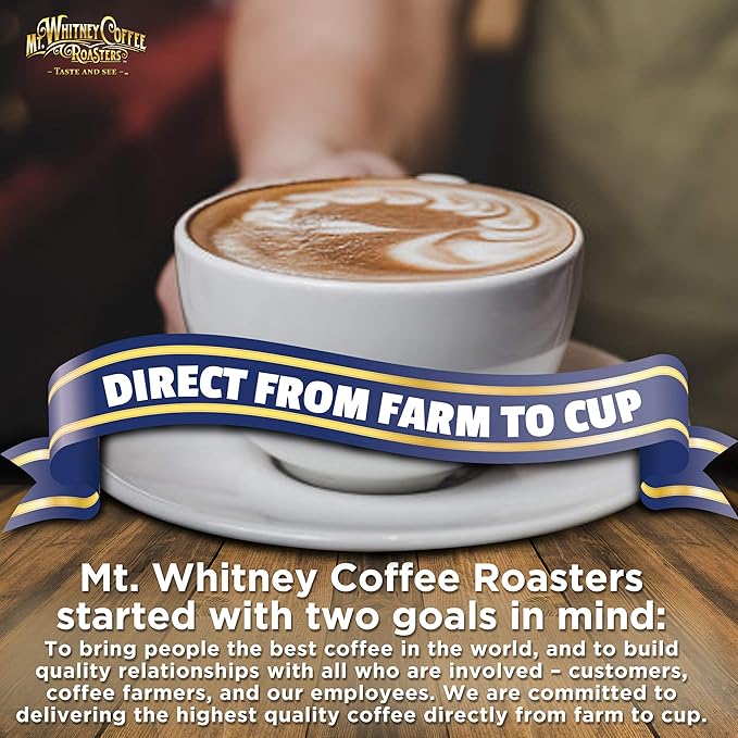 Mt. Whitney Organic French Roast, Dark Roast, Low Acid Coffee (Ground, 12 Oz)