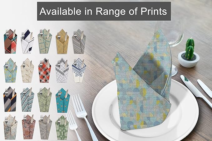 RUVANTI Cloth Napkins Set of 6 Cotton 100%, 18x18 Inches Napkins Cloth Washable, Soft, Absorbent. Cotton Napkins for Parties, Christmas, Thanksgiving, Weddings, Dinner Napkins Cloth - Quarterly