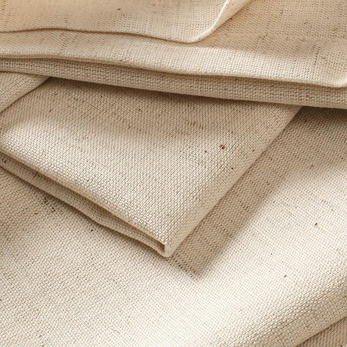 Natural Color Cotton Linen Blend Napkins Set of 12 - Hemmed 18x18 Inch Decorative Elegant Soft Washable Reusable Flax Dinner Napkin for Dining Table Décor Christmas Wedding Party & Everyday Use