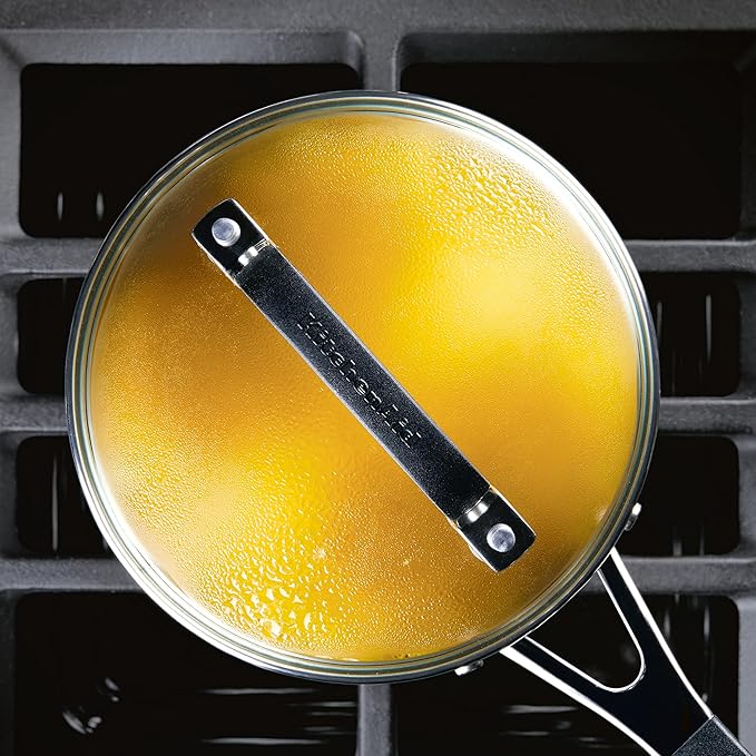 KitchenAid 71020 Stainless Steel Saucepan with Measuring Marks and Lid, 2 Quart - Brushed Stainless Steel