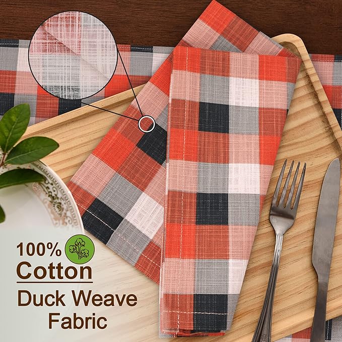 RUVANTI Cloth Napkins Set of 12 Cotton 100%, 18x18 Inches Napkins Cloth Washable, Soft, Absorbent. Cotton Napkins for Parties, Christmas, Thanksgiving, Weddings, Dinner Napkins Cloth - Play Box